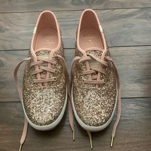 Keds for Kate Spade rose gold glitter sneakers size 7.5 - NEW in box!